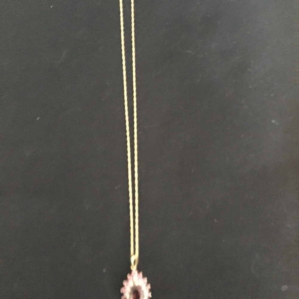 Rubellite 1.5 ct pear shaped stone in 14kt gold - Picture 4 of 5